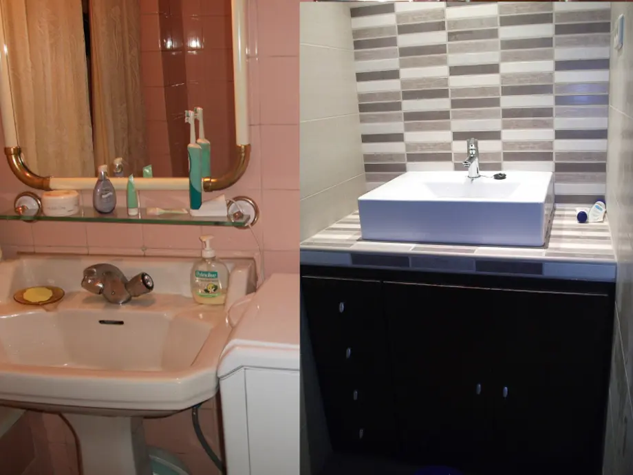 cambio de lavabo en la reforma de baño en benalmadena