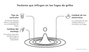 Factores que influyen en las fugas de un grifo de cocina - visual selection